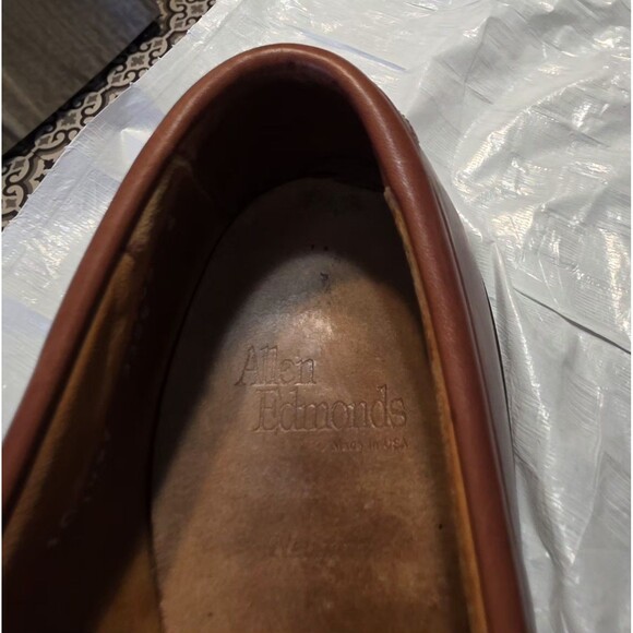 Allen Edmonds Loafers Newport Men’s Brown Leather Tassel Shoes Size 10 D USA main image 7